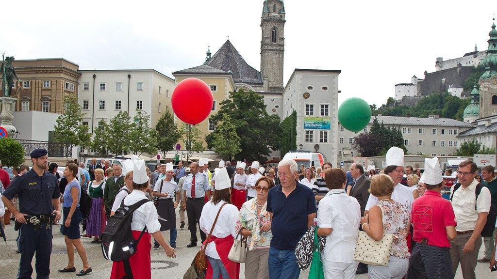 Gastronomen-Demo am Residenzplatz