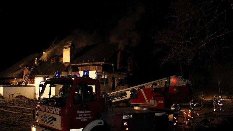 Dachstuhlbrand in Großgmain