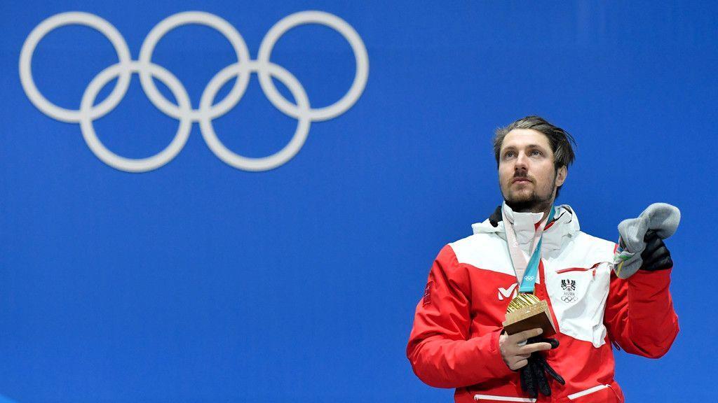 Zweites Olympia-Gold für Hirscher: Siegerehrung