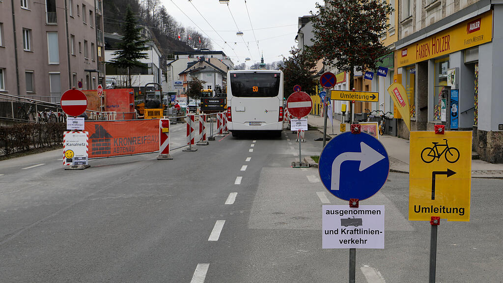 Baustelle Schallmooser Hauptstraße