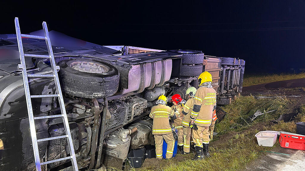 Lkw-Unfall in Saalfelden