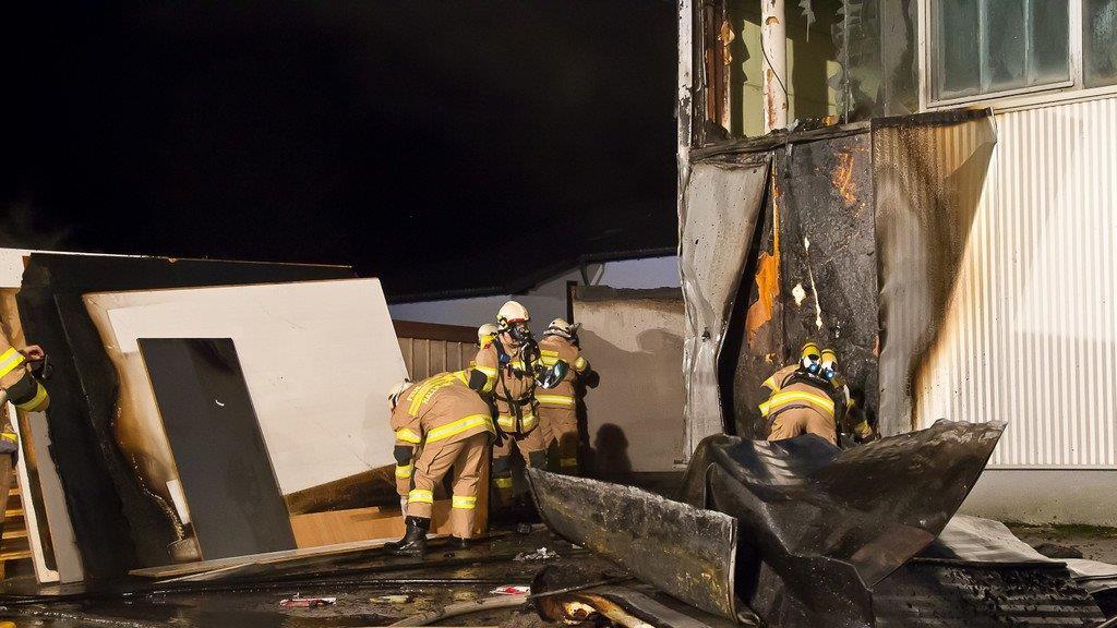 Brand im Gewerbegebiet von Hallwang I