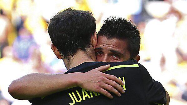 David Villa hatte Tränen in den Augen