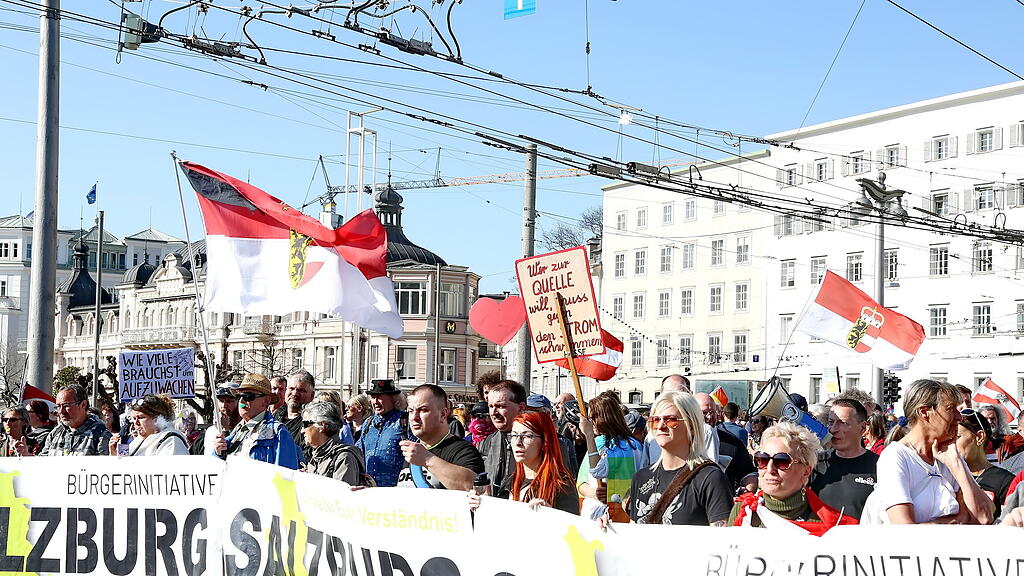 Corona-Demo Stadt Salzburg