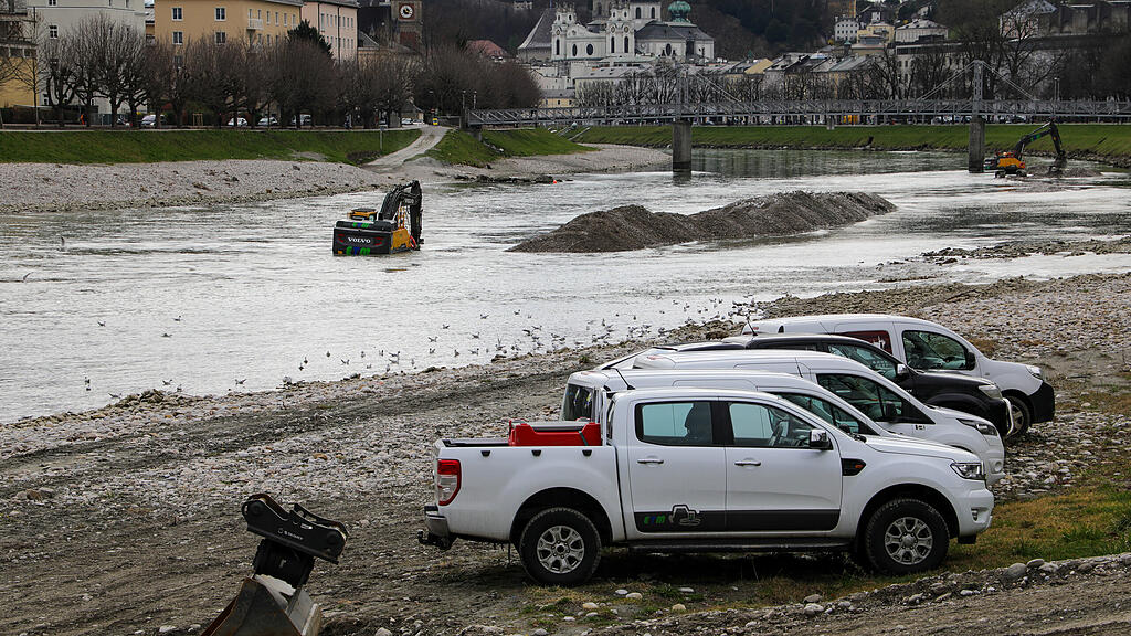 Baggerarbeiten Salzach