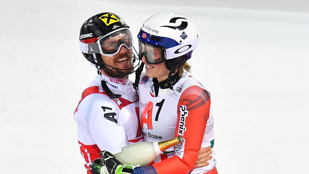 Verstehen sich bestens: Hirscher (li.) und Kristoffersen.