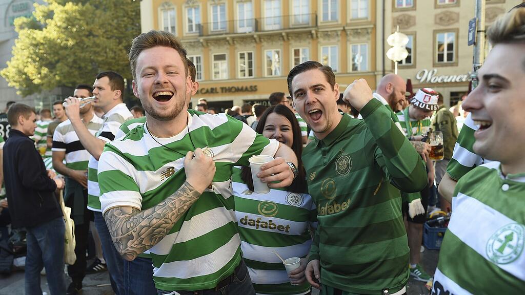 Celtic-Fans in München.