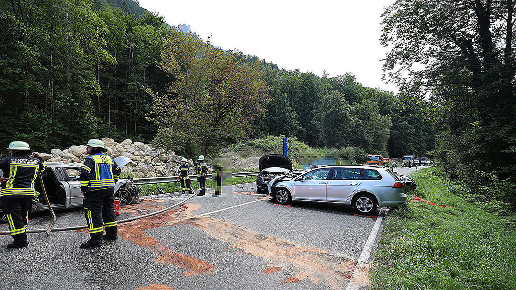 Crash auf B21 in Bayern