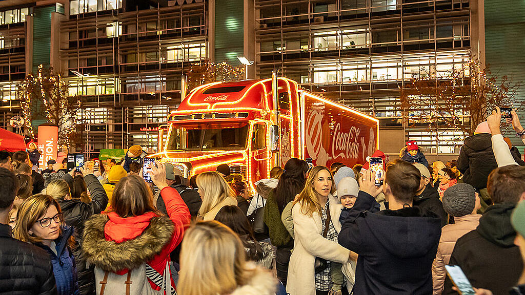 Coca-Cola Weihnachtstruck beim EUROPARK