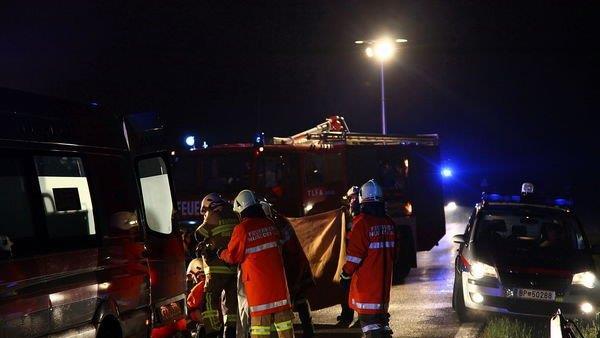 Bilder der Unfallstelle in Nußdorf