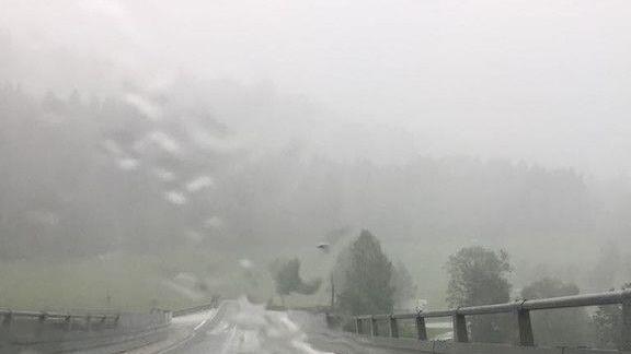 Hagel auf der B311