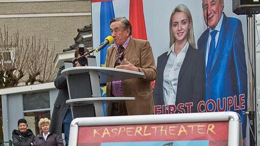 Richard Lugner auf Wahlkampftour in Salzburg II