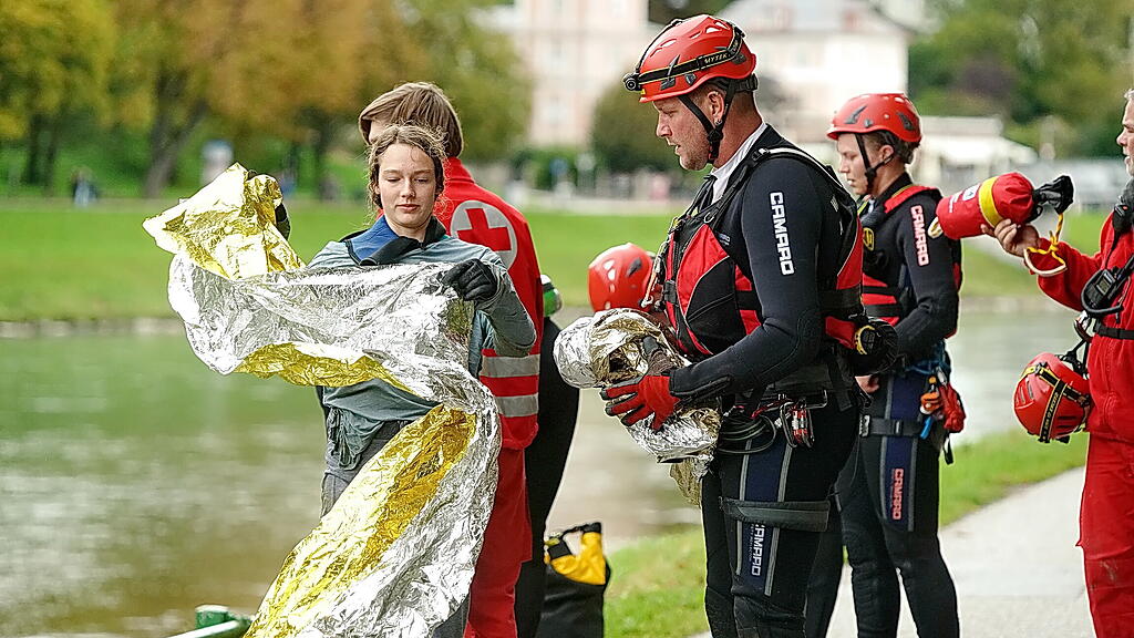Wasserrettung, Rotes Kreuz, \u00dcbung
