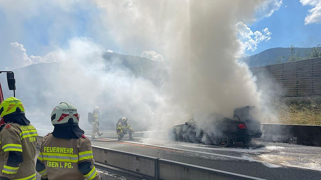 Erneut Autobrand auf A10 im Pongau
