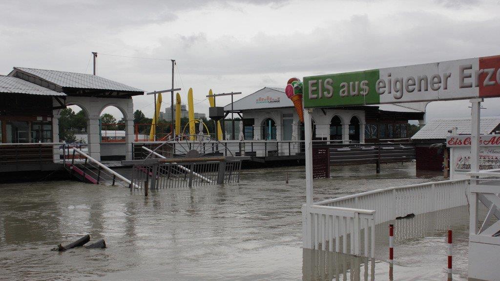 Hochwasser in Wien (Copa Cagrana)