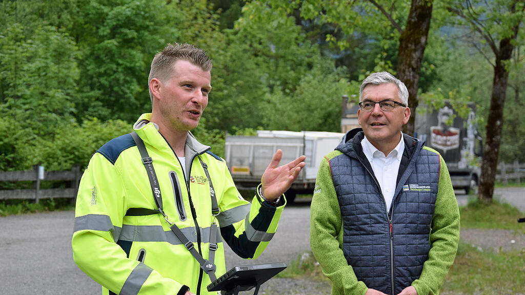 Drohne suchen Unwetterschäden