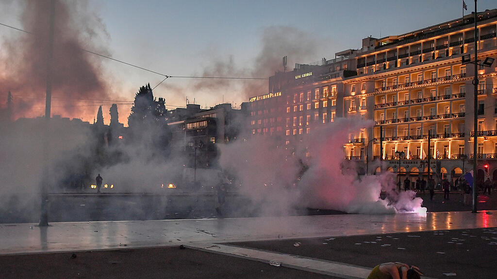 Demo Impfgegner Corona Griechenland