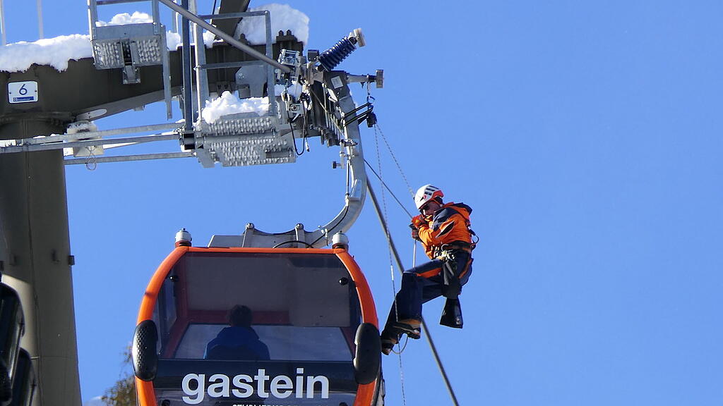 Gondelbahn-Evakuierung: Gasteiner Bergbahnen üben Ernstfall
