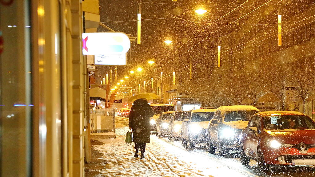 Schneechaos in Salzburg