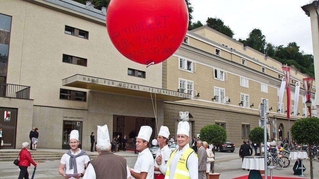 Gastronomen-Demo am Residenzplatz