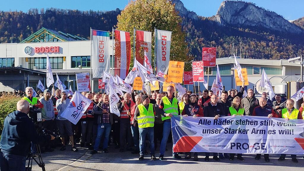 Warnstreik Metaller Salzburg Bosch