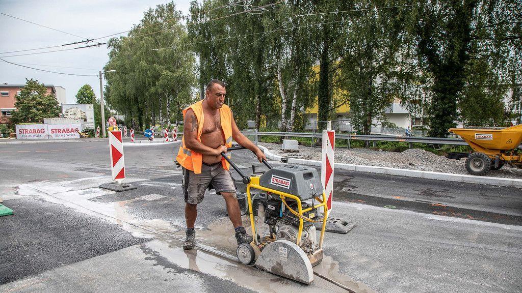 Neuer Kreisverkehr in der Kleßheimer Allee