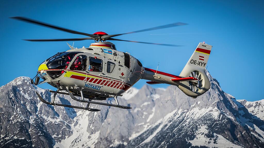 Notarzthubschrauber im Einsatz.