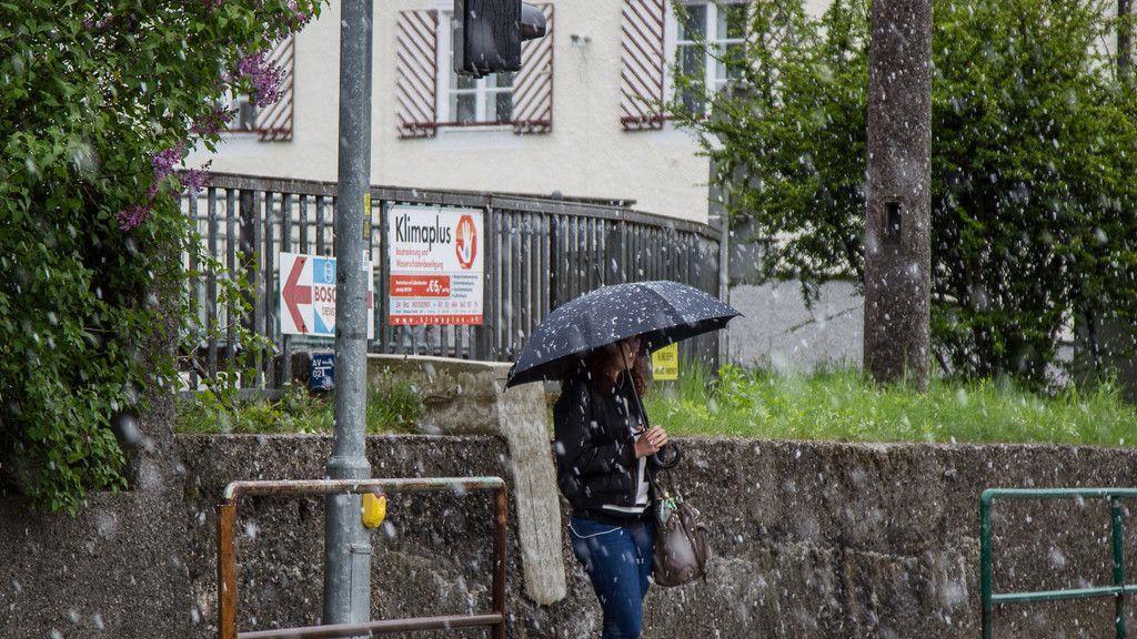 Winterliches Aprilwetter in Salzburg
