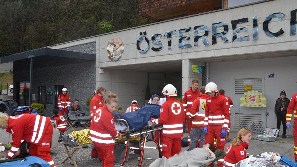 Großübung des Roten Kreuzes am Samstag in Bischofshofen.