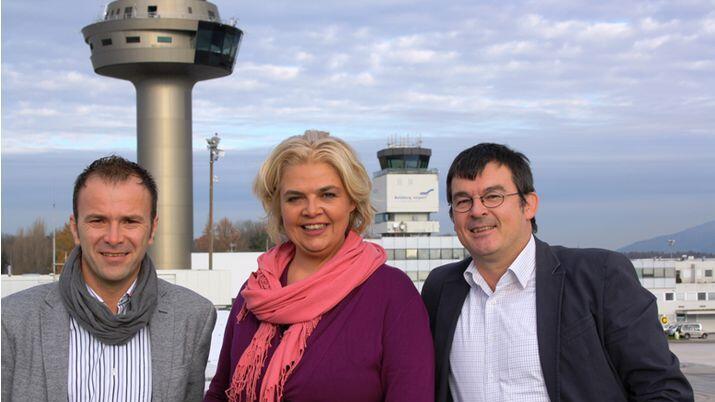 (v.l.n.r.): KV GR Bernhard Auinger, GR-Kandidatin Anja Hagenauer und SPÖ-Bezirksvorsitzender GR Michael Wanner .
