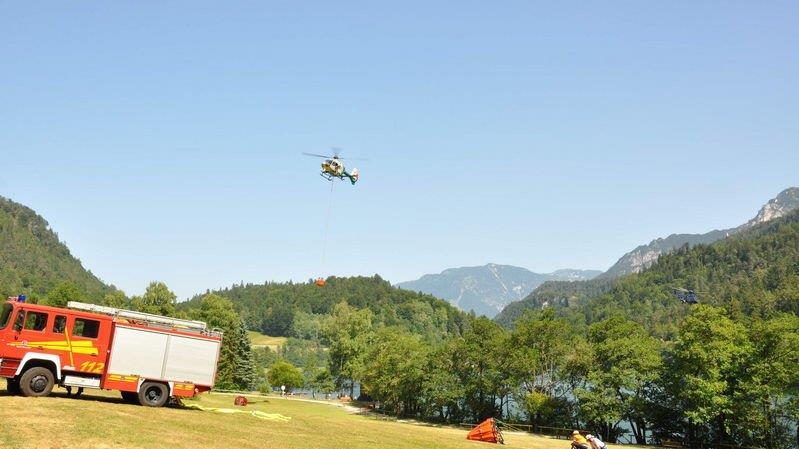 Löscharbeiten am Thumsee, Tag 2