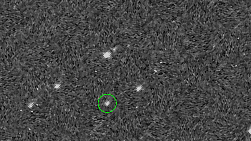 Das Bild zeigt den Asteroiden Bennu.