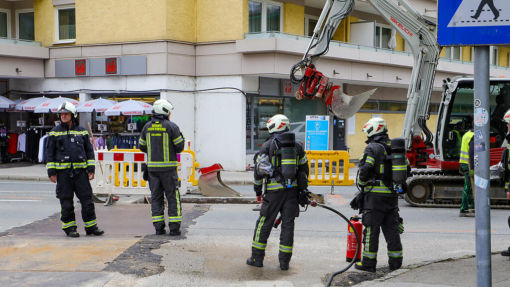 Gasleitung in Salzburg-Lehen beschädigt