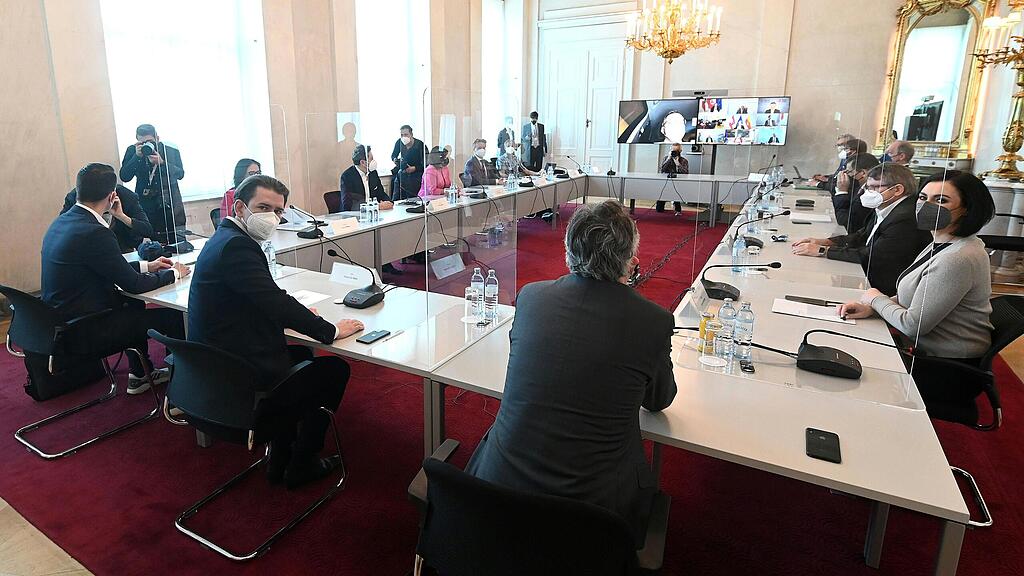 \u00d6ffnungsgipfel am 23.4.2021 im Bundeskanzleramt