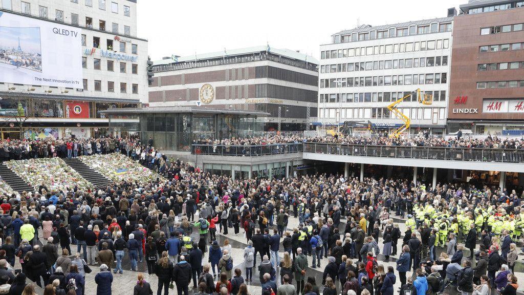 Schweigeminute in Stockholm
