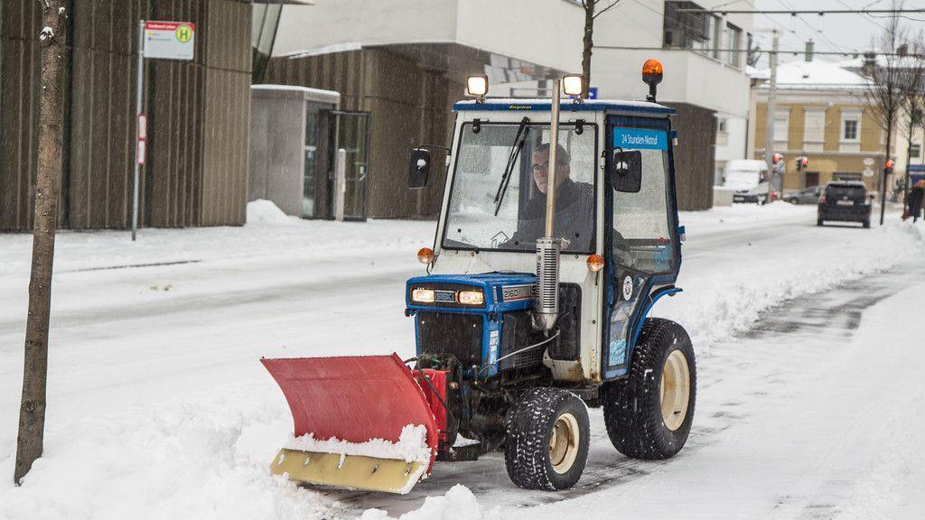 Schneechaos in der Stadt Salzburg