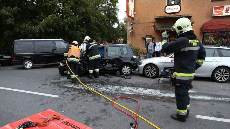 Schwerer Crash in Wels