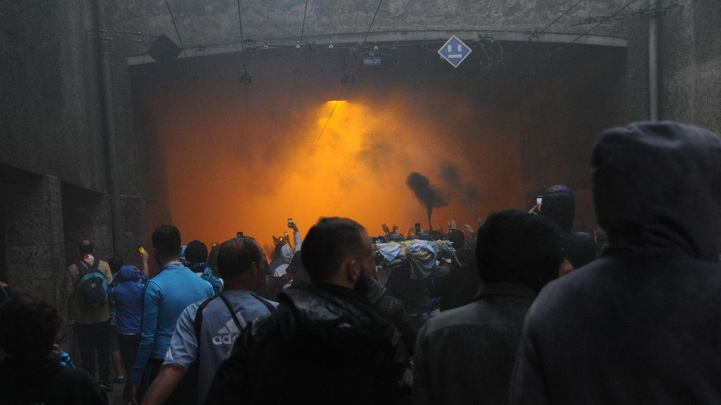 EL-Halbfinale in Salzburg: Fan-Marsch der Marseille-Anhänger
