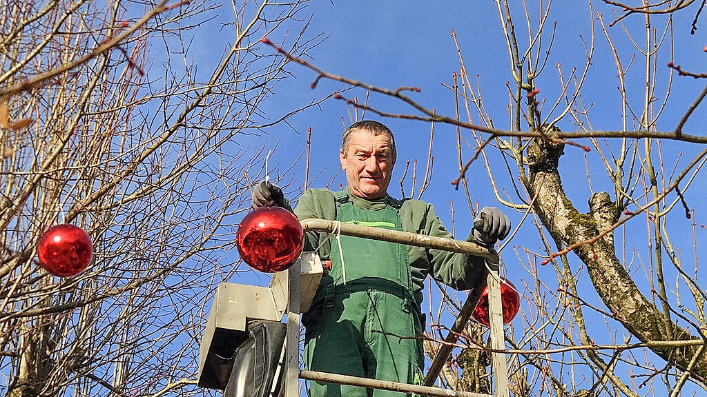 Aufbau des Plainer Christkindlmarkts in Bergheim