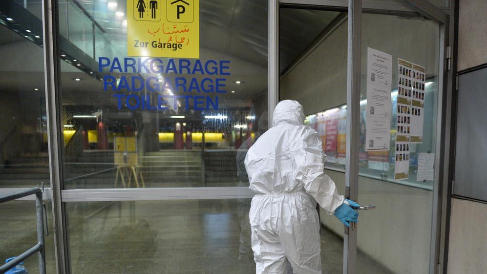 Bahnhofsgarage gereinigt und desinfiziert