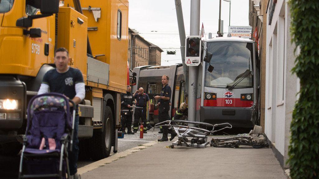 Straßenbahn entgleist in Wien