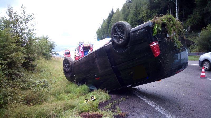 Unfall A10 Autoüberschlag Juli 2017