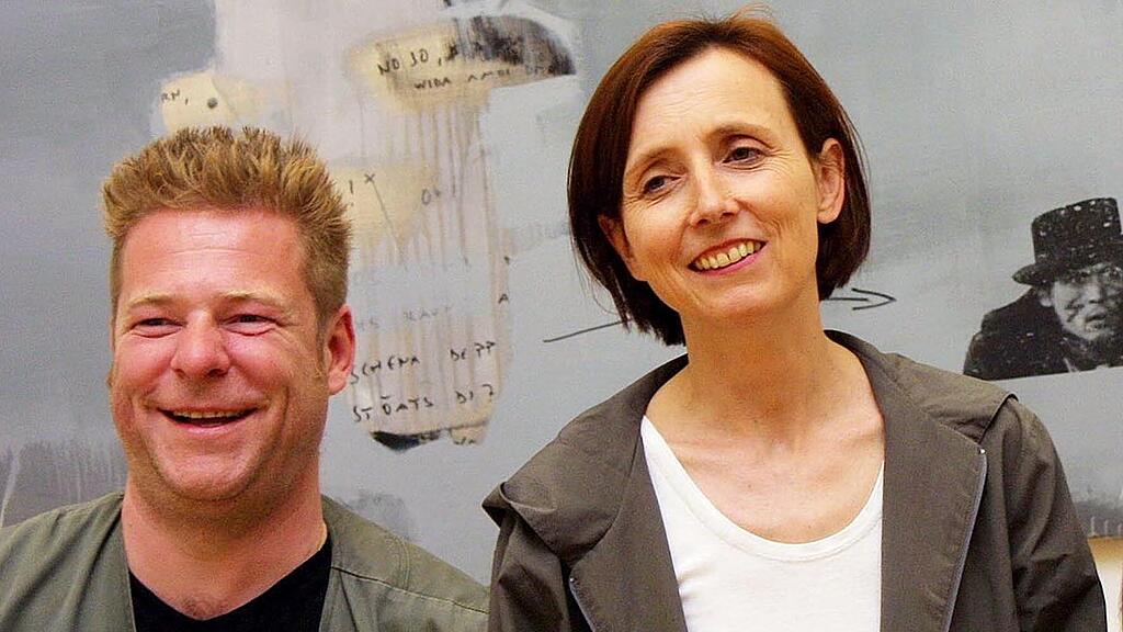 Hildegund Amanshauser im Bild mit Hans Pollhammer.