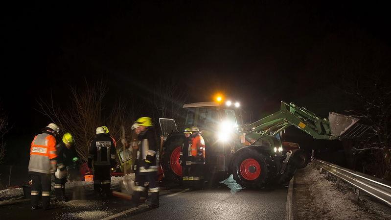 Traktor abgestürzt