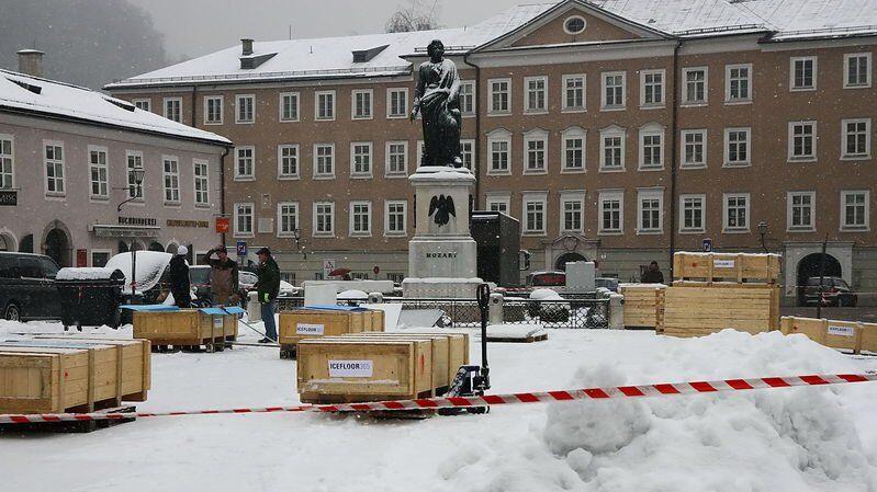 Nach zwei Monaten wurde das Mozarteis nun wieder abgebaut.
