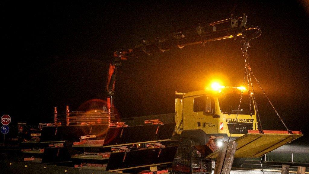 Bauarbeiten auf der A8