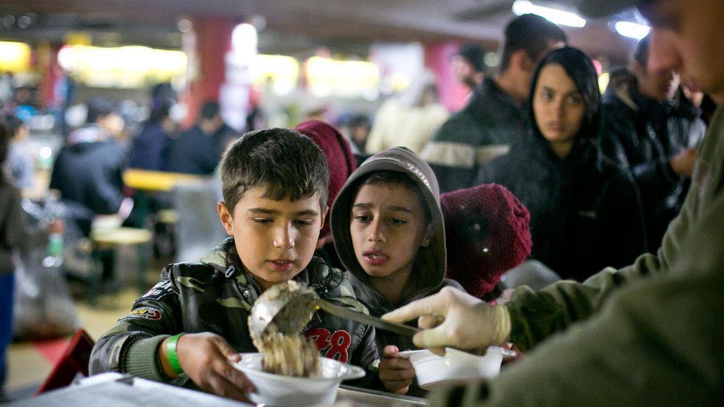 Flüchtlinge am Mittwoch in der Bahnhofsgarage