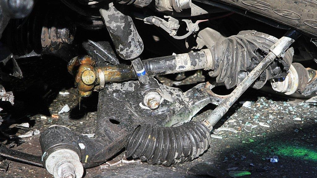 Bilder vom Unfall auf der B166