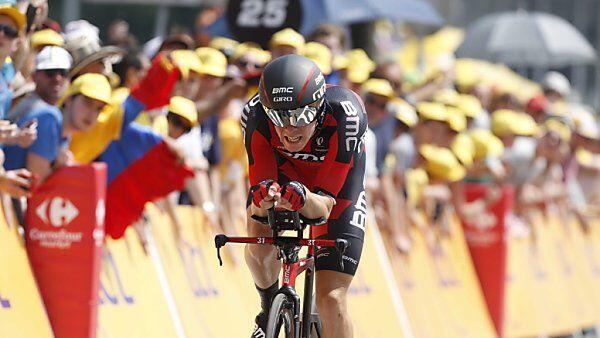 Rohan Dennis am Weg zum Etappensieg in Utrecht