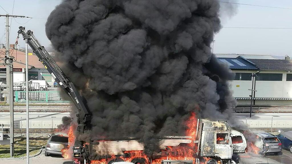 Niederösterreich, Gerasdorf, Brand